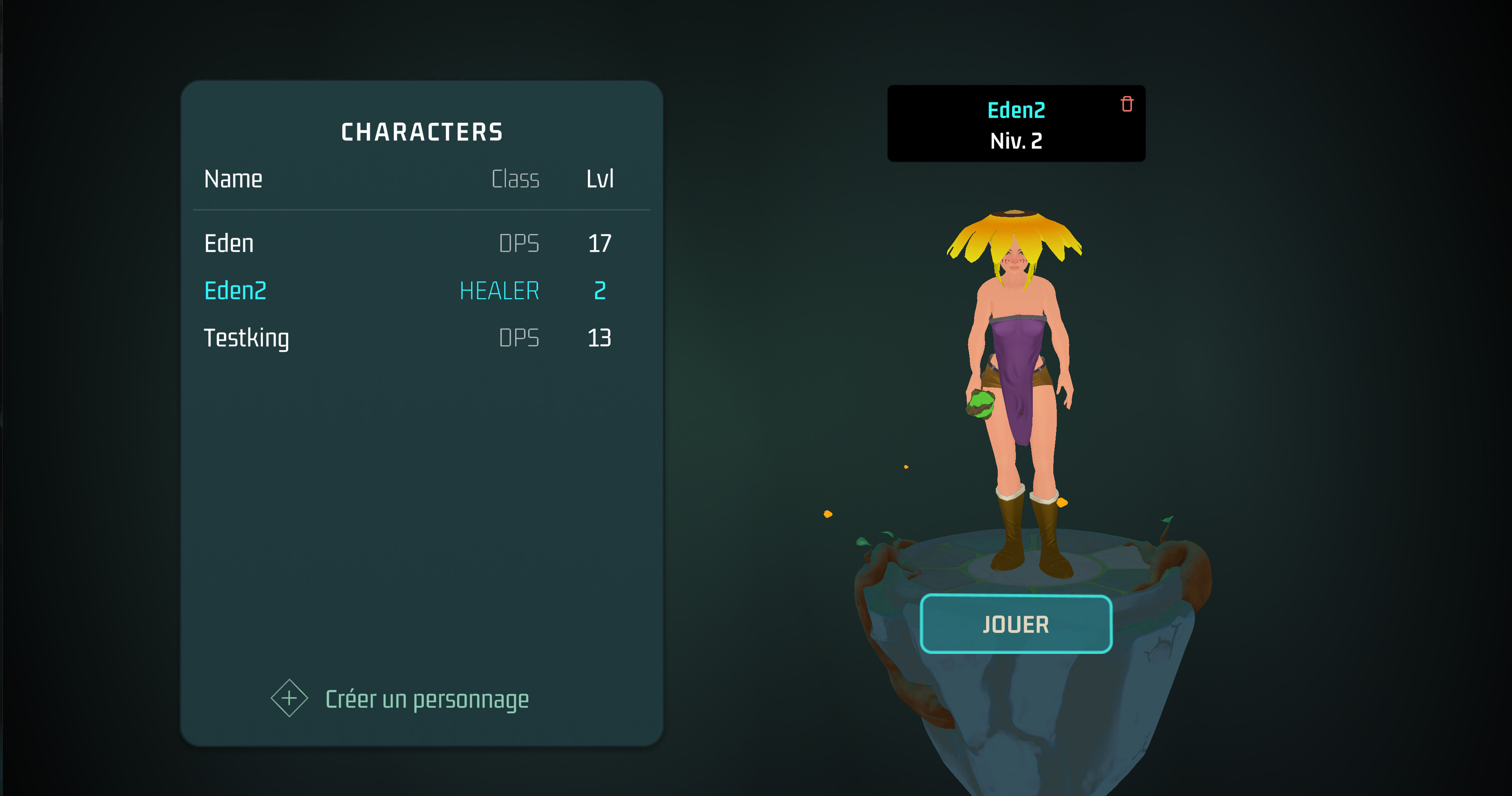 Character Selection